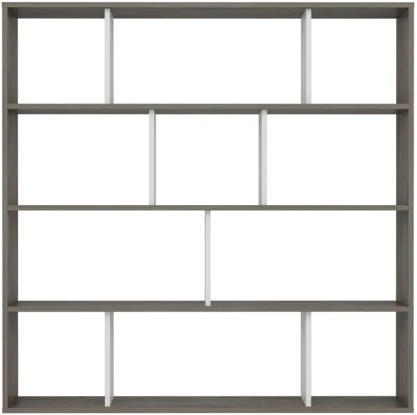 FUNZI LIVING Hodbi bokhylla - vit och wenge melamin