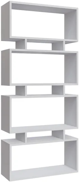 FUNZI LIVING Langdon bokhylla - vit melamin