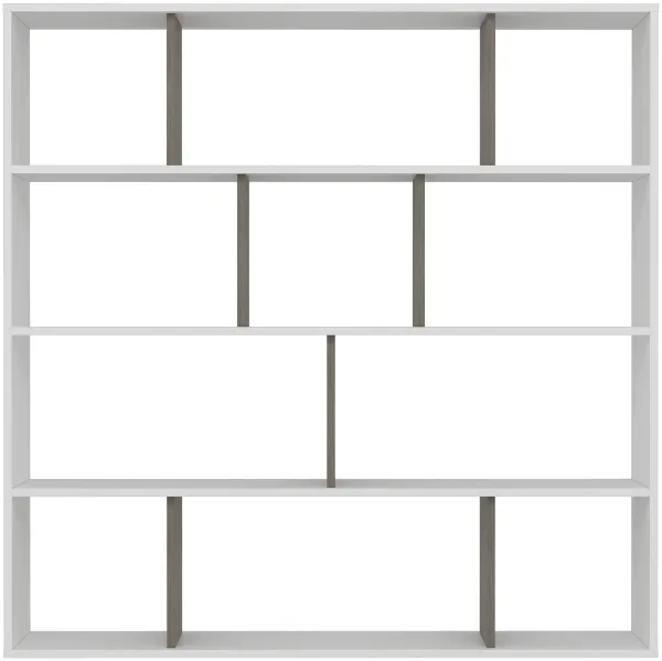 FUNZI LIVING Hodbi bokhylla - vit och wenge melamin