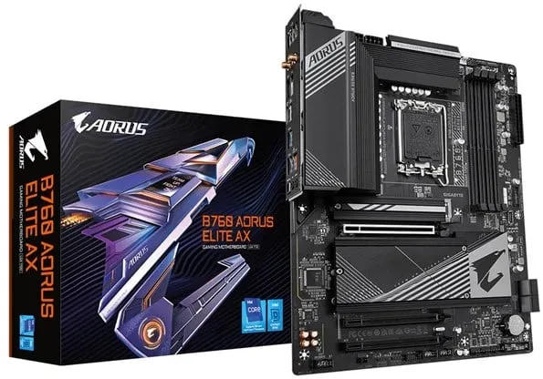 GIGABYTE B760 AORUS ELITE AX Moderkort - Intel B760 - Intel LGA1700-sockel - DDR5 RAM - ATX