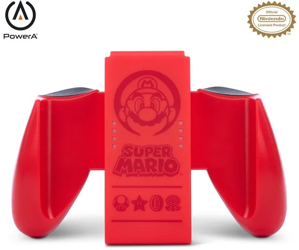 PowerA Joy-Con Comfort Grip för Nintendo Switch - Super Mario röd - Handkontroll - Nintendo Switch