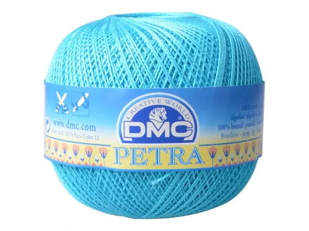 DMC Petra nr. 5 Virkgarn Unicolor 53845 Turkos