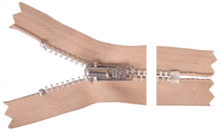 YKK Dragkedja Aluminium 6cm 4mm Sand