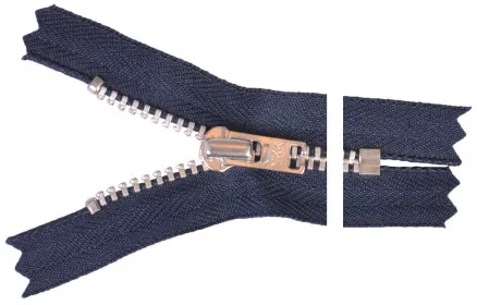 YKK Dragkedja Aluminium 12cm 4mm Marinblå