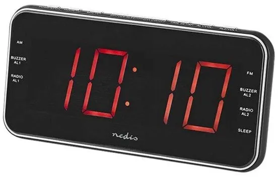Nedis CLAR004BK - clock radio - AM/FM